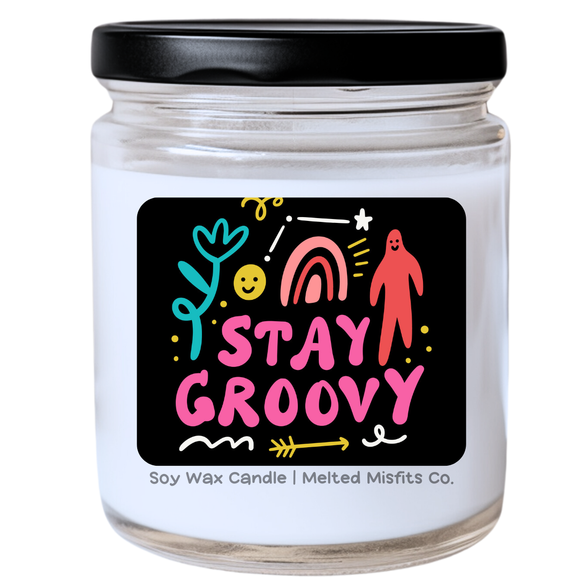 Stay Groovy Jar Candle | Sassy & Fun | Handpoured Soy Wax | Phthalate-Free | Collection