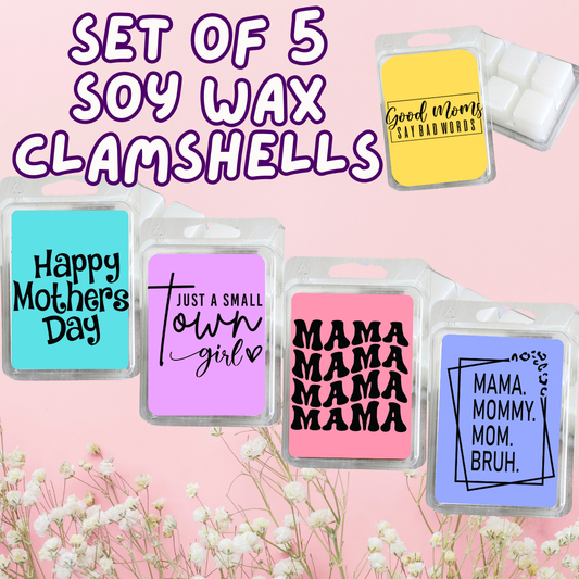 Mother's Day / Spring - 5 Piece Soy Wax Clamshell Set #15