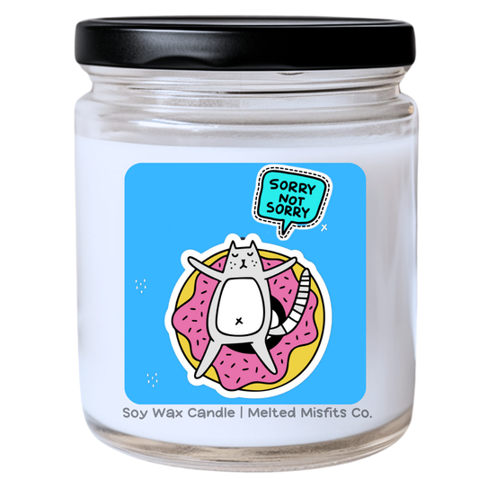 Sorry, Not Sorry Jar Candle | Snarky & Unapologetic | Handpoured Soy Wax | Phthalate-Free | Collection