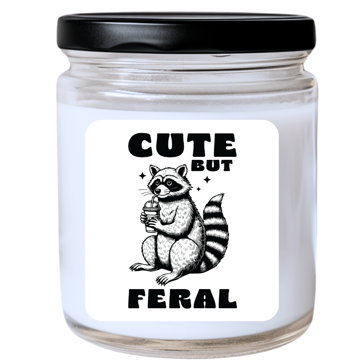 Cute But Feral Jar Candle - Adorable & Wild, Handpoured Soy Wax, Phthalate-Free, Many Scents Available