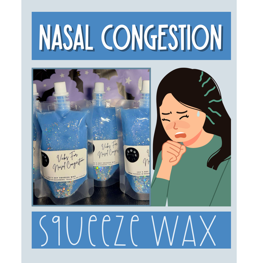 Squeeze Wax - Nasal Congestion Eucalyptus Spearmint Highly Scented Squeeze Pouch Soy Wax (4oz Pouch)