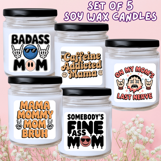 Mother's Day / Spring - 5 Piece Jar Candle Set #24