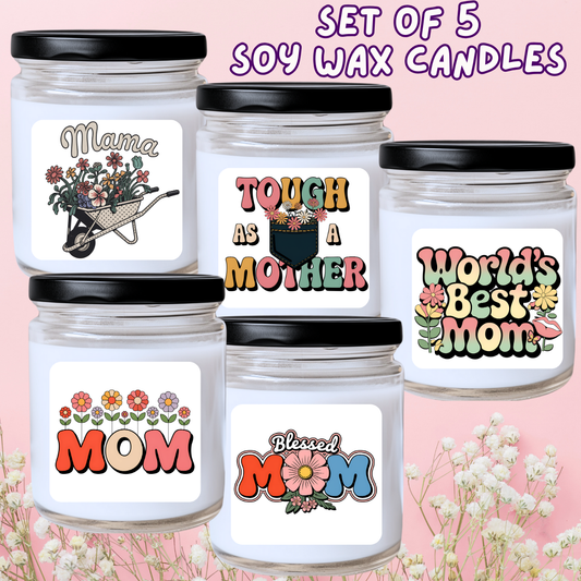 Mother's Day / Spring - 5 Piece Jar Candle Set #38