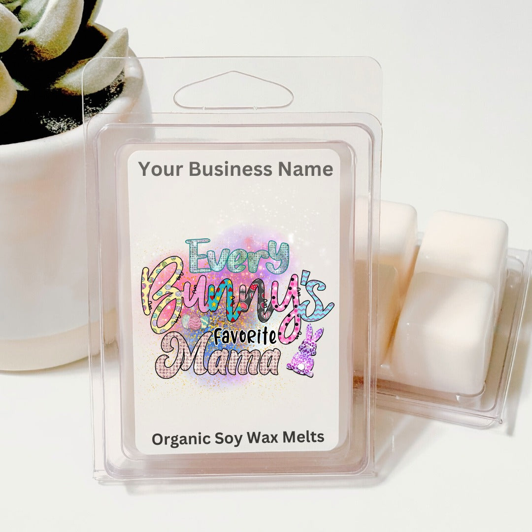 Every Bunny's Favorite Mama - Easter Soy Wax Clamshell (Customizable)