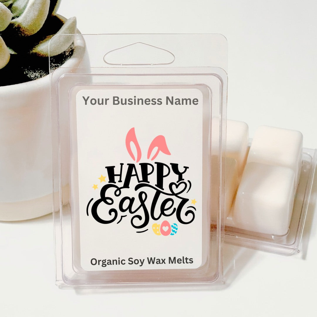 Happy Easter Bunny Eggs Bright - Easter Soy Wax Clamshell (Customizable)