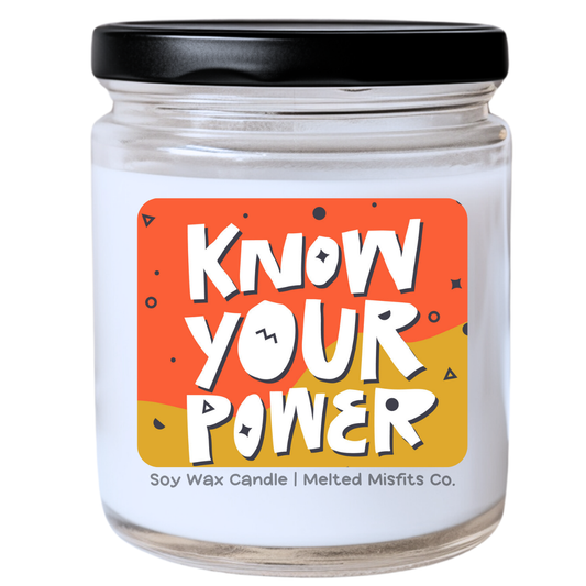 Know Your Power Jar Candle | Fierce & Empowering | Handpoured Soy Wax | Phthalate-Free | Collection