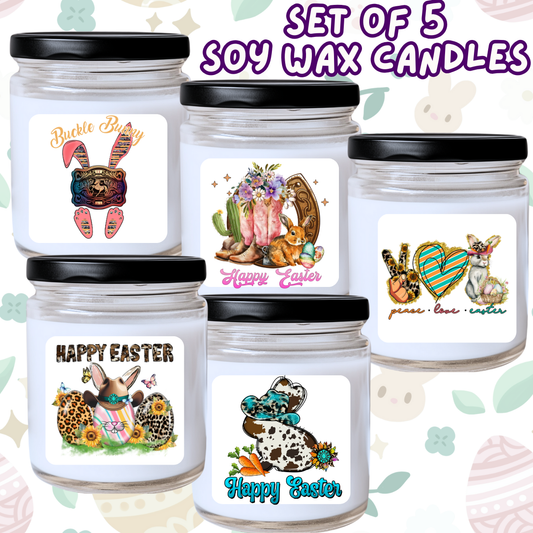 Easter / Spring - 5 Piece Jar Candle Set #66