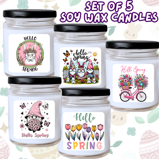 Easter / Spring - 5 Piece Jar Candle Set #68