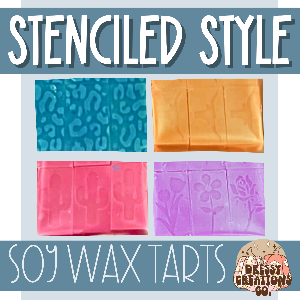 Stenciled Style Wax Tarts - Assorted Patterns