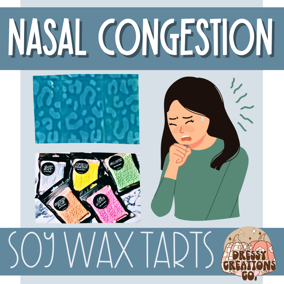 Nasal Congestion Soy Wax Tarts (2oz)