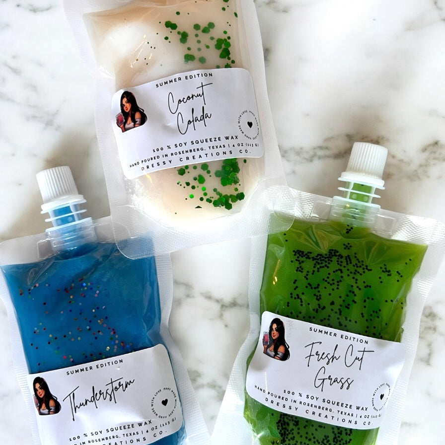 Squeeze Wax Melts 4oz - Summer Scent Edition
