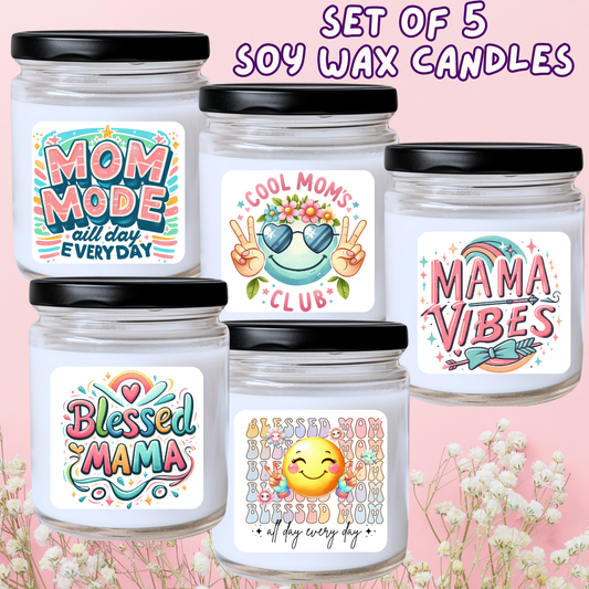 Mother's Day / Spring - 5 Piece Jar Candle Set #6