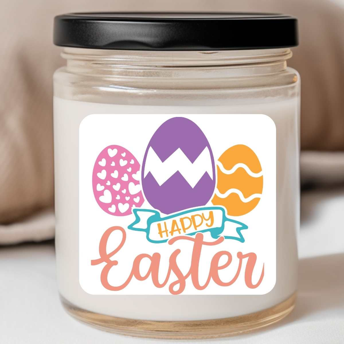 Happy Easter (3 Eggs) - Easter 8oz Jar Candle (#14)