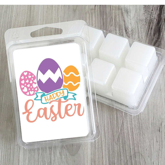 Happy Easter (3 Eggs) - Easter Soy Wax Clamshell (#16)