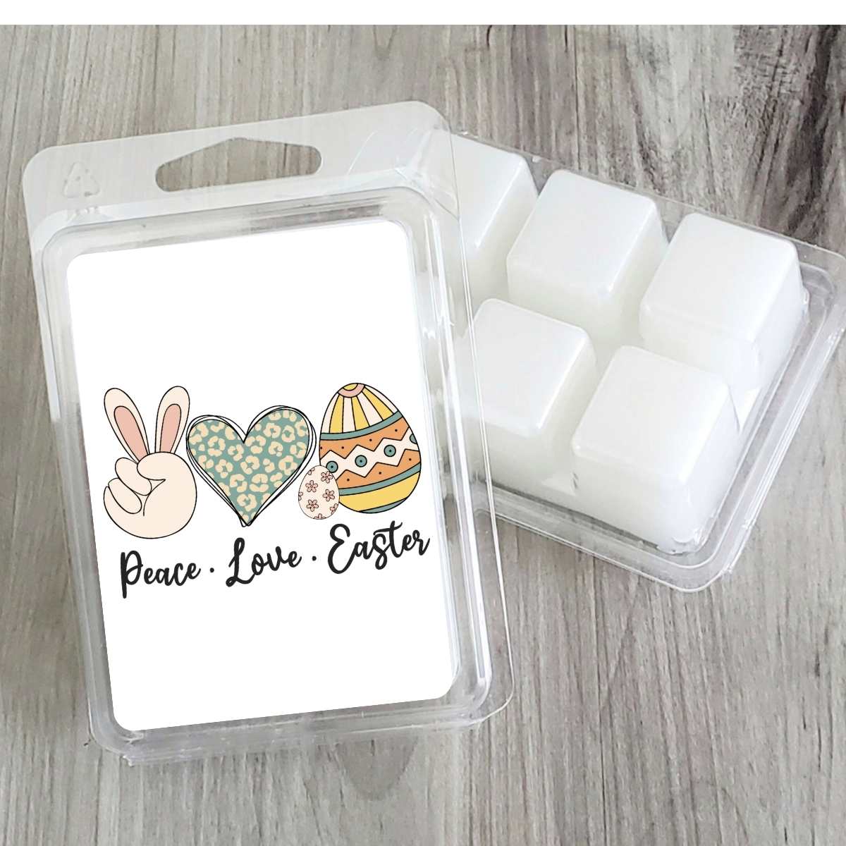 Peace Love Easter - Easter Soy Wax Clamshell (#166)