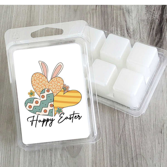 Happy Easter Bunny Heart Trio - Easter Soy Wax Clamshell (#182)