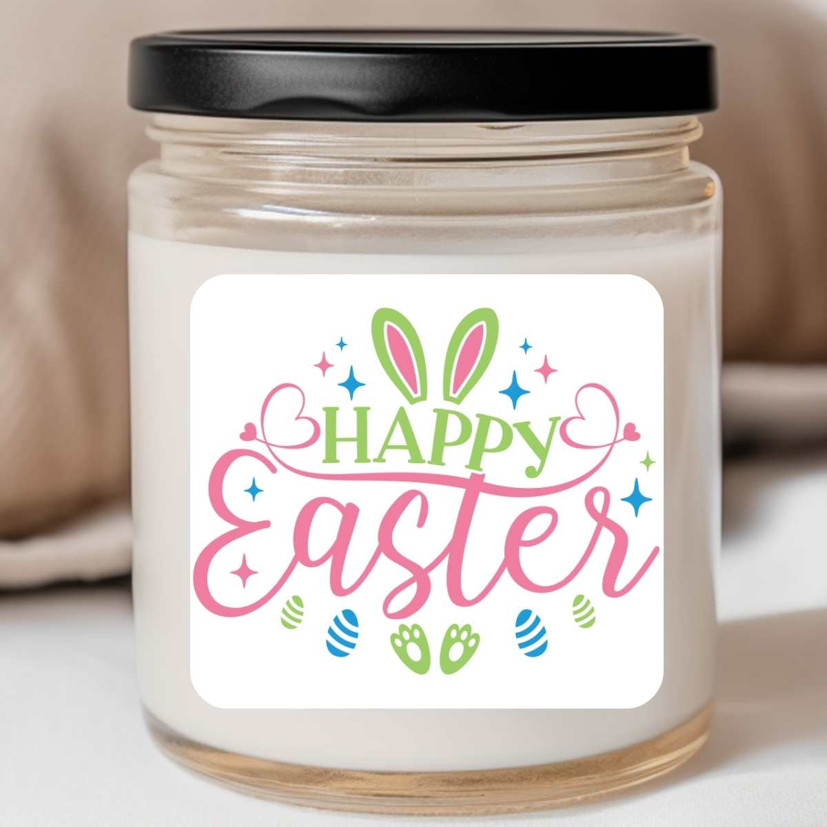 Happy Easter Script - Easter 8oz Jar Candle (#41)