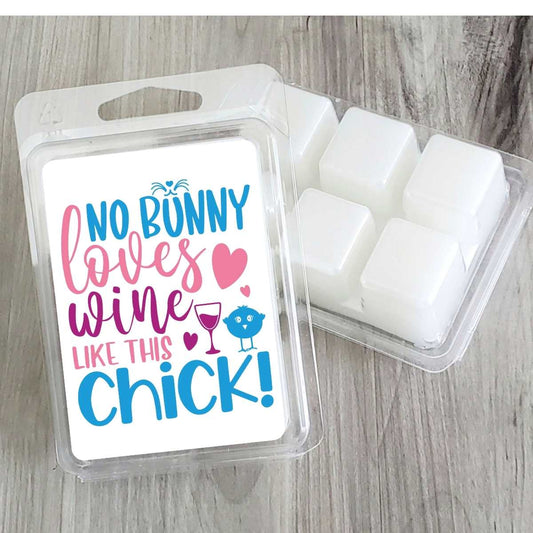 No Bunny Loves Wine - Easter Soy Wax Clamshell (#58)