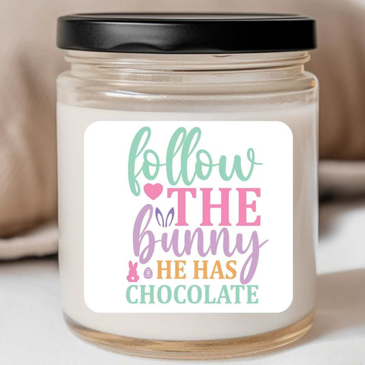 The Bunny Has Chocolate - Easter 8oz Jar Candle (#71)